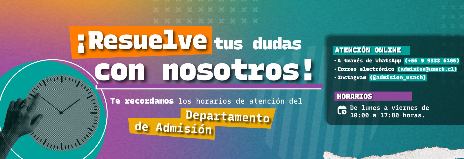 Horarios de atención